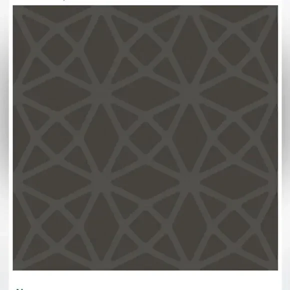 Geometric Lattice Diamonds Wallpaper Charcoal Silver Metallic Paste Wall, NWT