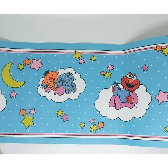 Sesame Street Wallpaper Border- Nursery Baby - Pattern SGB264