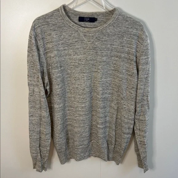 J. Crew Heather Gray Cotton Sweater