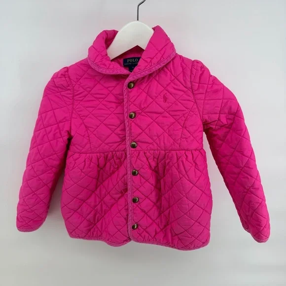 Polo by Ralph Lauren Kids Fuchsia Quilted Puffer Jacket