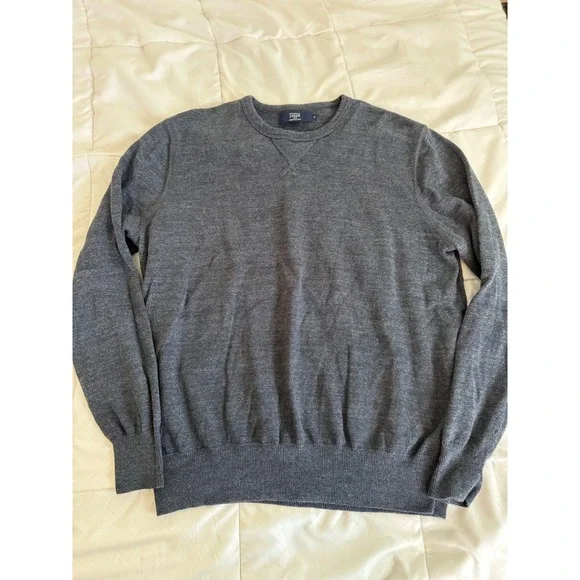 J.Crew Men's Cotton Crewneck Sweatshirt Gray XL‎ French Terry Pullover