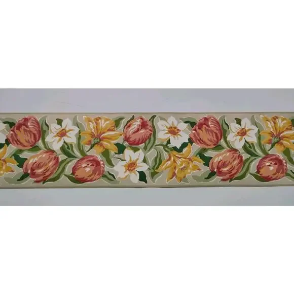 Laura Ashley Home Wallpaper Border - Vintage Spring Flowers - Taupe - 10.9 yds