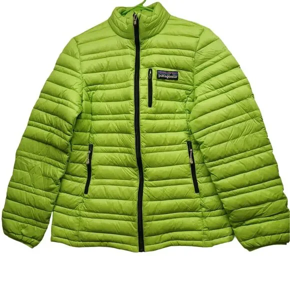 Patagonia Boy's Down Sweater Jacket XXL/2X Gecko Green 31080 Puffer Packable