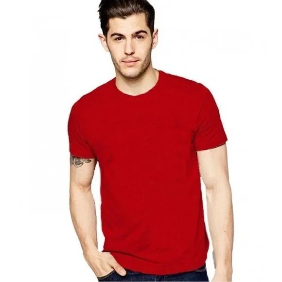 J.Crew Men Red Broken-in Short Sleeve Tee XL