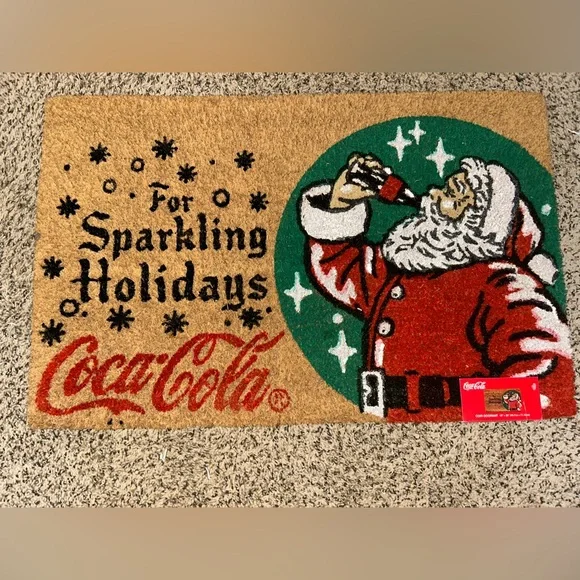 Santa Coca-Cola Christmas Doormat