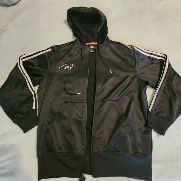 Dale Earnhardt Jr. Adidas Full Zip Black Jacket‎ Medium Stitched Logo Signature