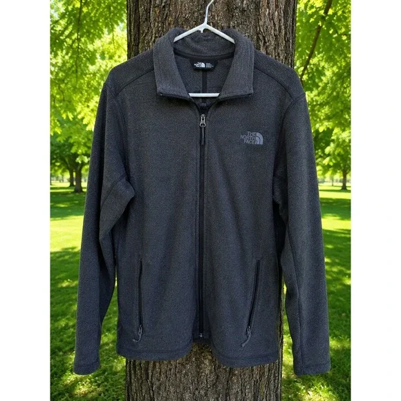 THE NORTH FACE Full Zip Fleece Jacket Mens Large Gray Outdoor Gorpcore