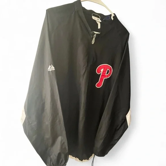Majestic Black and White Windbreaker Pull Over​​