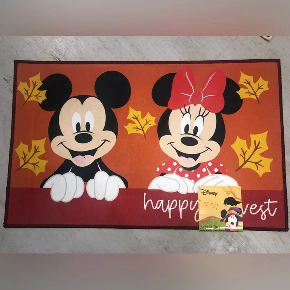 Mickey and Minnie Mouse Fall Accent Rug