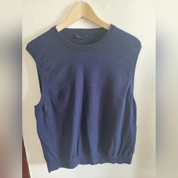 J. Crew Men Vest Navy Blue Size 3X