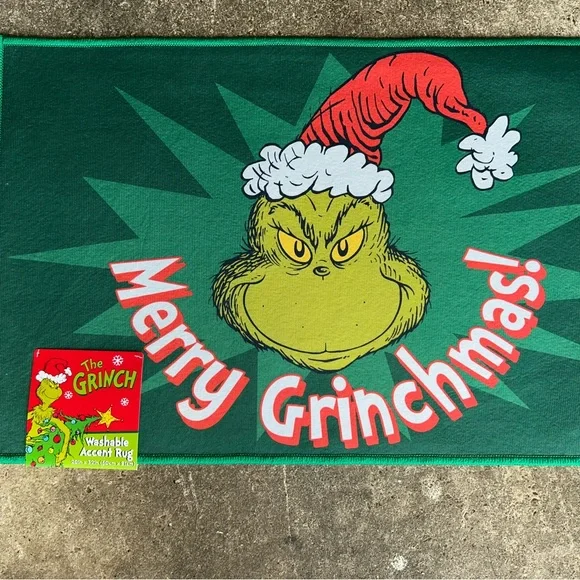 Grinch Christmas Accent Rug