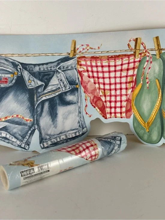 Vintage YORK Wallboarder-Clothline/Beach/Americana(2) Rolls