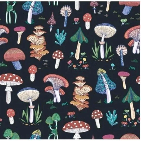 Whimsigoth Goth Colorful Mushroom Wallpaper 17.7