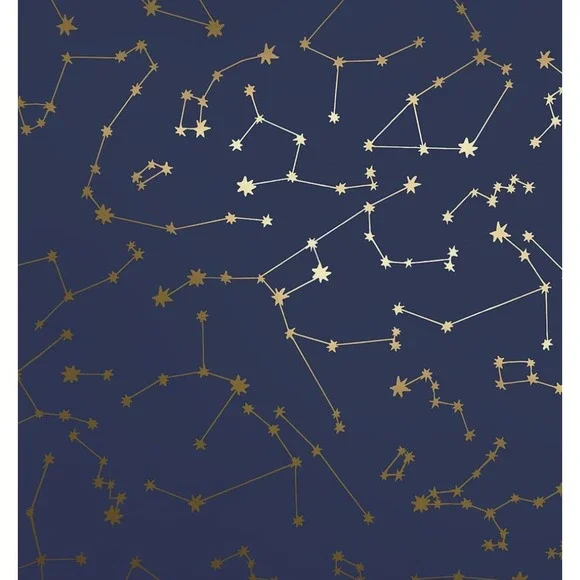 Tempaper Removable Wallpaer Navy Constellations Lot #4 Novogratz 1 Single Roll