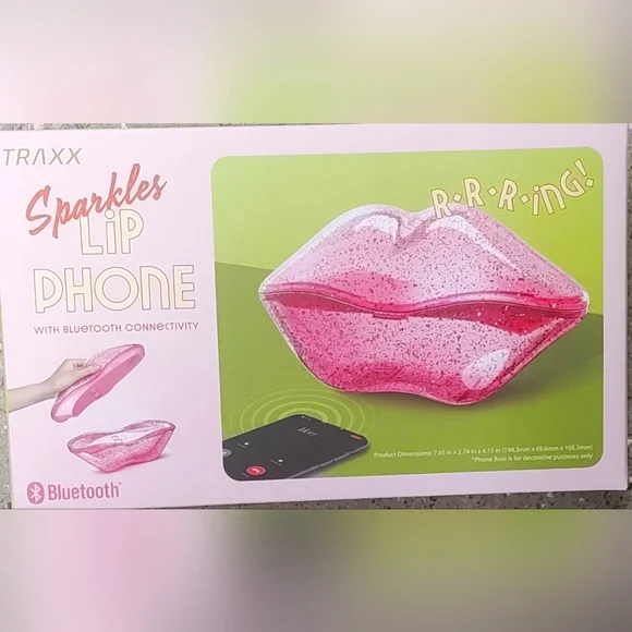 Sparkles Lip Phone - Pink Bluetooth Accessory