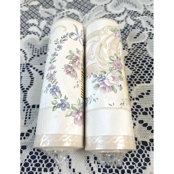 Brewster Wallcovering Floral Wallpaper Border Pre-pasted Vinyl 5yd X 2 Vtg NOS