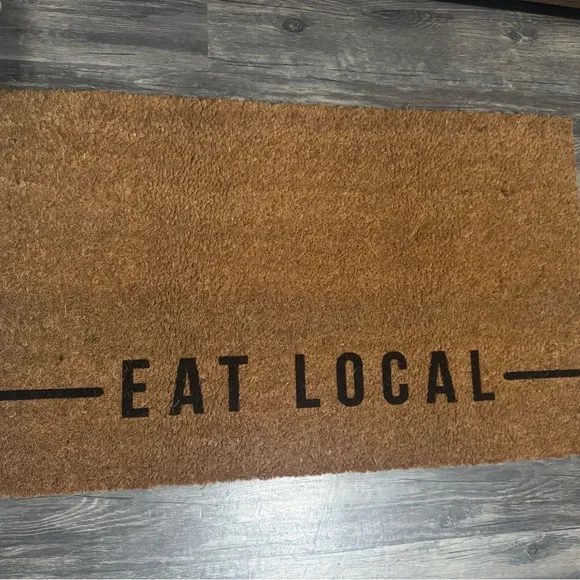 Brown 'Eat Local' Doormat