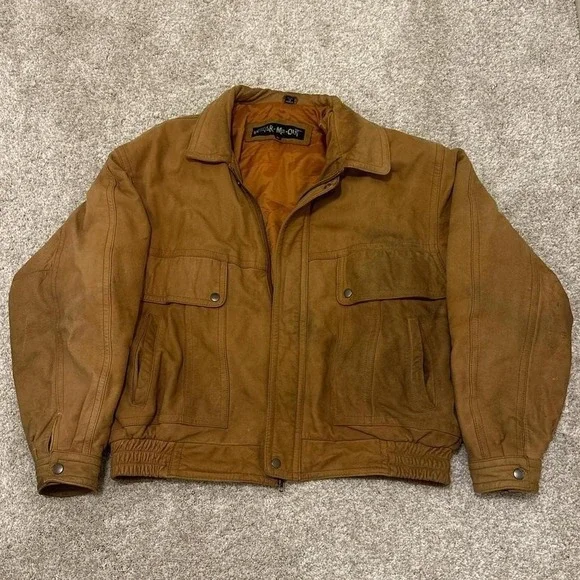 90s Vintage Wear-Me-Out Suede Leather Jacket |‎ Tan | XL