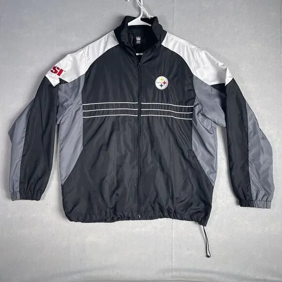 Reebok NFL Team Steelers SI Windbreaker Men Large Rain Jacket Sports Illustrated