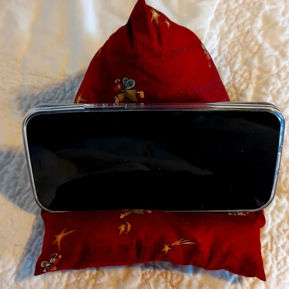 Handmade angel fabric cell phone stand holder