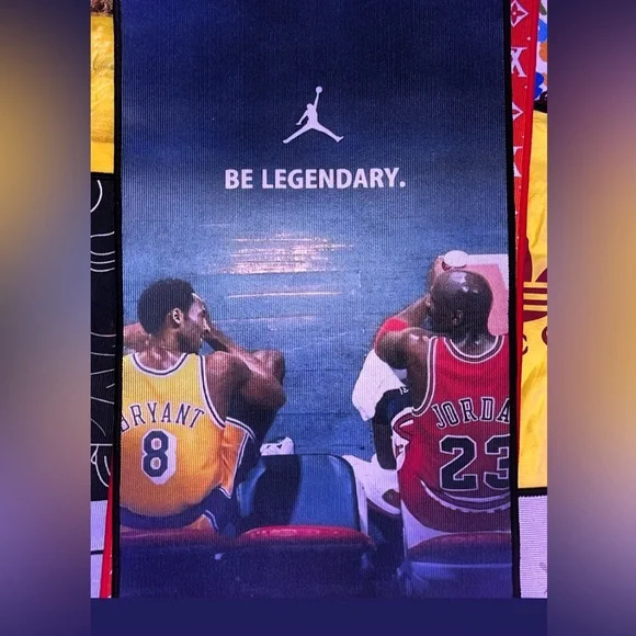 Michael Jordan and Kobe Bryant “Be Legendary” Custom tribute rug.