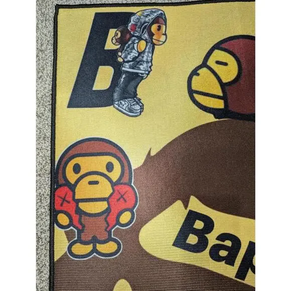 NEW Hypebeast BAPE Baby Milo Heart Rug 32x18