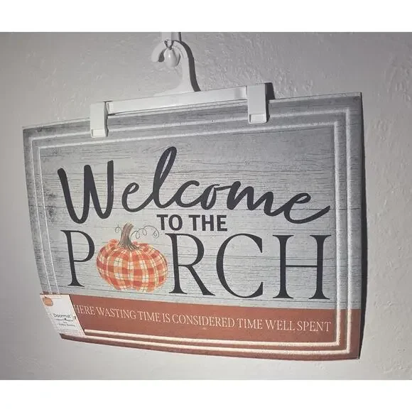 Pumpkin Welcome To The Patch Doormat Indoor Outdoor Rubber Backing 18 x 24