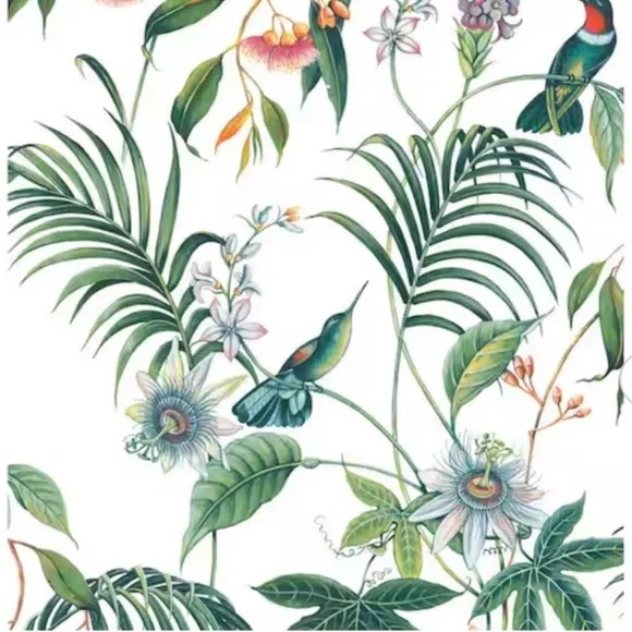 New! 1 Roll Adilah White Tropical Floral Wallpaper by Superfresco Easy, 56 sq ft