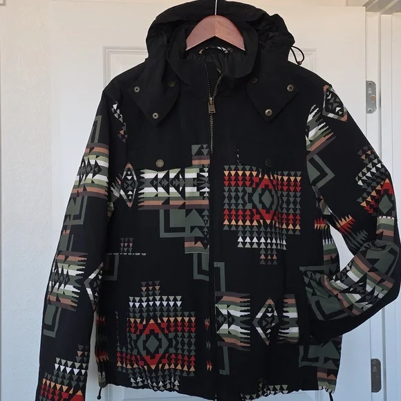 NWOT Pendleton Black Chief Joseph Insulated Ripstop Anorak Jacket ❤️⛷️💚🖤🎁