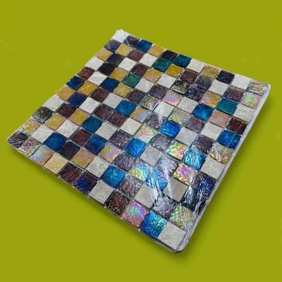 Jeffrey Court Mosaic Tile 12x12 Iridescent Glass Sheet DIY Backsplash Craft Arts
