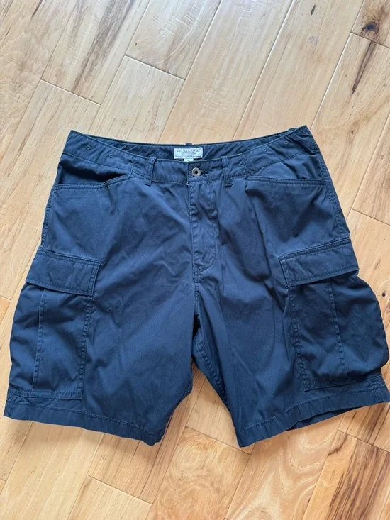 Wallace and Barnes cargo shorts black chino military j. Crew size 36
