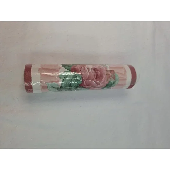 Vintage Kmart Pink Rose Floral Vinyl Wallpaper Border 5m x 17.1cm Made in UK NEW