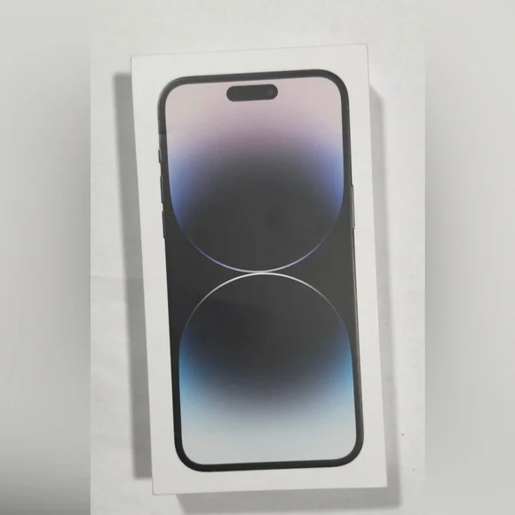 Empty iPhone box iPhone 14 Pro Max with stickers