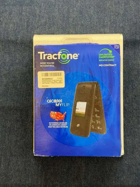Alcatel MyFlip A405DL Tracfone Prepaid Flip Phone - Black