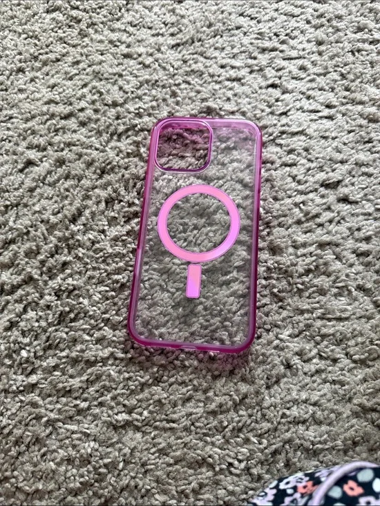 Pink Clear MagSafe-Compatible Phone Case - Brand Unspecified