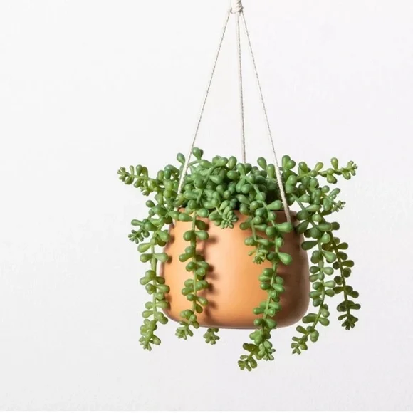 HEARTH & HAND NWT faux string of pearls hanging plant