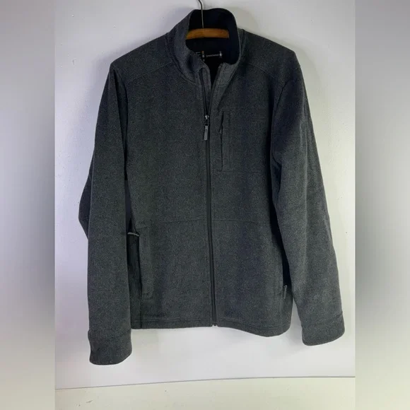 Smartwool Dark Grey Wool Blend Full Zip Jacket Size: medium
