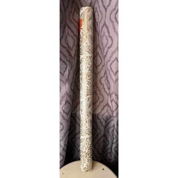 York Wallcoverings Wallpaper Gold Botanical Palm Leaf Floral New 27X27 60 Sq Ft