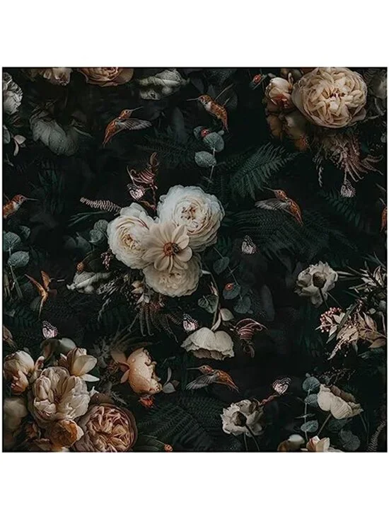 Peel And Stick Wallpaper Vintage Floral Wallpaper Removable Wall Decor Vinyl