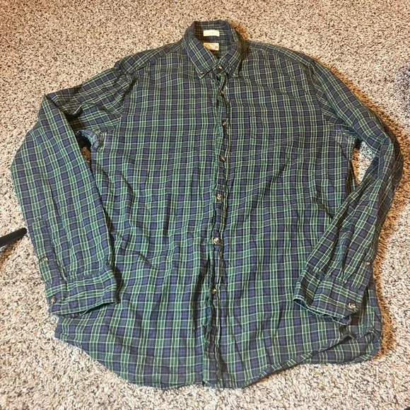 J. Crew Slim‎ Fit Brushed Twill Plaid Button Down Shirt Large