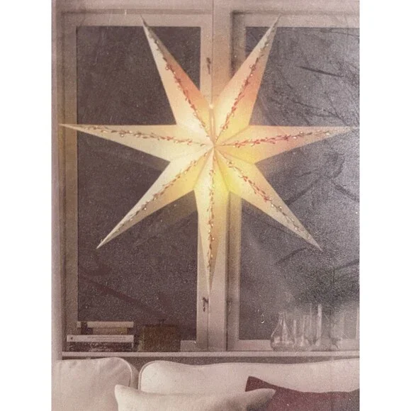 IKEA Strala Star Ornamental Decor Red White NEW