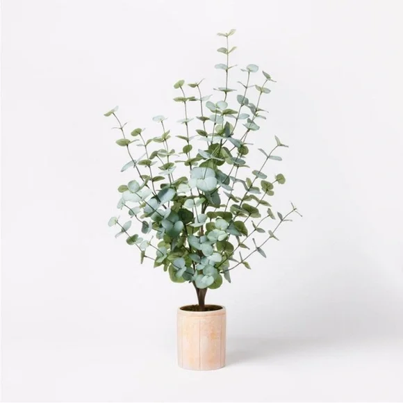 STUDIO MCGEE NWT large faux eucalyptus plant in pot -41”