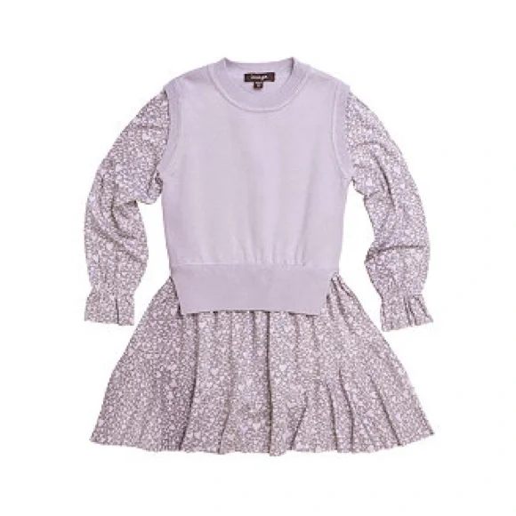 Imoga Purple Long Sleeve Dress with Leggings