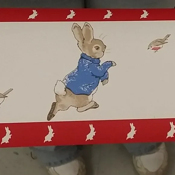Beatrix Potter Themed Wallpaper Border Red Edge PrePasted 5 Yd Roll Peter Rabbit