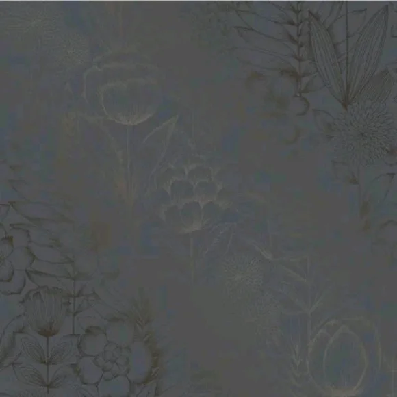 Tempaper & Co. Homestead Floral Removable Peel and Stick Wallpaper, Metallic