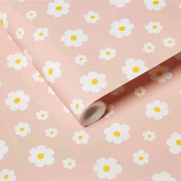 Pillowfort - Pink Daisy Kids' Wallpaper