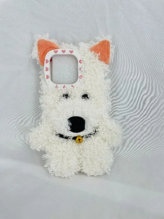 White Dog Iphone 14 Pro Phone Case