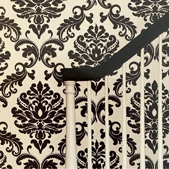 NEW!! NuWallpaper Wall Pops! Black & White Vinyl Peel & Stick Washable Wallpaper