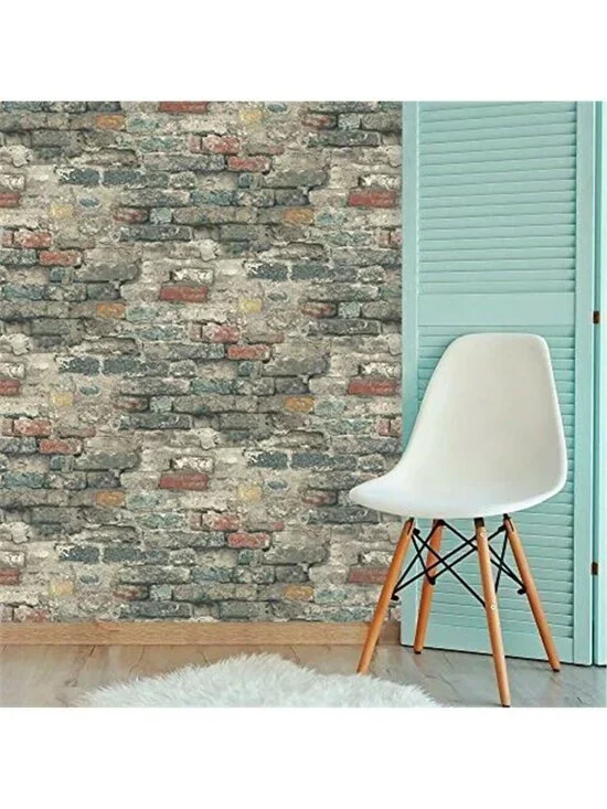 Peel Stick Wallpaper Teal Modern Removable Vinyl Wall Decor Washable