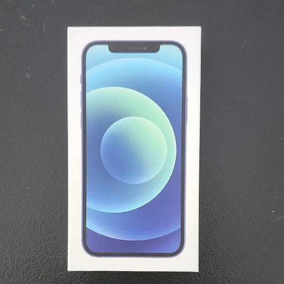 Empty Apple iPhone 12 Blue Box